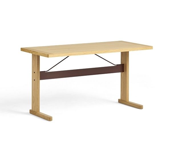 Passerelle Desk Hay oak-burgundy
